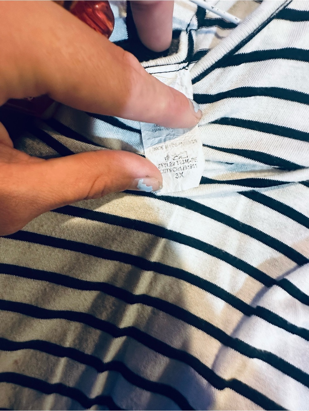 Kids Short Sleeve Striped Tee in White and Dark Green